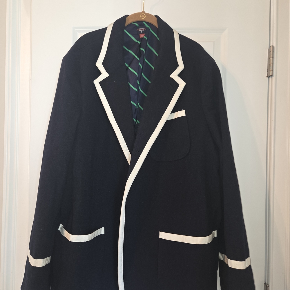 Rowing Blazers Dark Blue Blazer with White Accents
